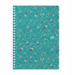 OXFORD Spirálos Jegyzetfüzet A5 60 Lapos Kockás Floral Oxford WZ4 (400094951)