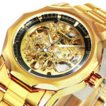 T-WINNER Ceas barbatesc de mana T-winner Mecanism Mecanic Automatic Otel Clasic Auriu Ceas