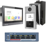 Hikvision DS-PRM604-S/Flush Prémium süllyeszthető beltérivel, süllyesztve szerelhető kültéri + PoE switch + esővédő (DS-PRM604-S-C-Flush)