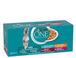 Mars-Nestlé PURINA ONE ADULT csirkével/marhával/báránnyal/tengeri hallal szószban nedves macskaeledel 40x85g (586179)