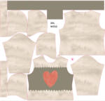 Takoy Panel szabásmintával női melegítőfelső funkcionális szabadidő anyagból heart Lisie 2XL