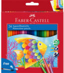 Faber-Castell Színes ceruza készlet hatszögletű akvarell + ecset Faber-Castell 24klf. szín (68128) - irodaszerpiac