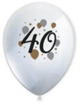 Procos Happy Birthday 40 Milestone léggömb, lufi 6 db-os 11 inch (27, 5 cm) PNN95623 (PNN95623)