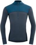 Devold Мъжко мериносово термобельо Devold Lauparen Merino 190 Zip Neck Merino base layer - Flood / Night / Ink - размер XXL (015-1453-0415)