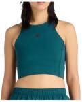 New Balance Дамски топ New Balance Women's Sleek Storage Race Crop Top - Medusa Green (916-6686-0114)