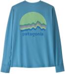 Patagonia Детска спортна тениска Patagonia Kid's L/S Cap SW T-Shirt Sport shirt - Ridge Rise Moonlight: Shore Blue (704-4467-0613)