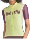 Sportful Дамска фланелка с къс ръкав за колоездене Sportful Women's Supergiara Logo Jersey Cycling jersey - Shadow Lime / Bordeaux - размер XL (156-2556-0215)