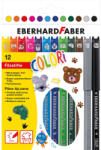 Faber-Castell Rostirón, filctoll készlet 1mm ANIMAL állatminták Faber-Castell 12klf. szín (EF551112) - iroszer24