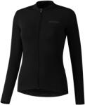 Shimano Дамска фланелка с дълъг ръкав за колоездене Shimano Women's Kaede Thermal Long Sleeve Cycling jersey - Black - размер XL (156-2761-0114)