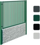  KERETES Design Pálcás Kerítésmező, horganyzott, porszórt, keret: 40 x 40 mm és 30 mm x 40 mm, betét 20 mm x 20 mm, szélesség 2000 mm, magasság: 1500 mm