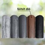  OSLO famintás kerítésléc - kétoldalas, íves Sötét dió