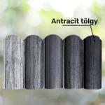 OSLO famintás kerítésléc - kétoldalas, íves Antracit tölgy