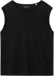 KnowledgeCotton Apparel Дамски топ Knowledgecotton apparel Women's Loose Fold Up Linen Top - Black Jet - размер XL (916-4446-0114)