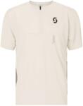 Scott Мъжка фланелка с къс ръкав за колоездене Scott Tee Vertic Zip S/S Cycling jersey - Cotton White / Toast Beige - размер M (056-4081-0112)