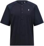 Peak Performance Мъжка фланелка с къс ръкав за колоездене Peak Performance Trail Snap Henley S/S Cycling jersey - Black (056-3871-0113)