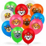 brokatove Mancs Őrjárat lufi Lufik Paw Patrol születésnapi dekoráció 12 db-os szett