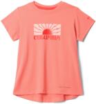 Columbia Детска спортна тениска Columbia Kid's Tech Trail Utility S/S Graphic Crew Sport shirt - Hot Coral / Floral Groove (704-5865-0415)