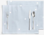 Goldea pamut reggeliző alátét - égszínkék pöttyös - 2db 30 x 40 cm