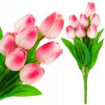  CV26807-8 Tulipán Csokor Tulipán Habszivacs X7 rózsaszín Mesterséges Tulipán (00398)