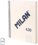 MILAN Caiet cu spirala A4, 120 file, matematica, MILAN 430 bej