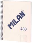 MILAN Caiet cu spirala A4, 80 file, dictando, MILAN 430 bej