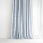 Goldea draperie 100% bumbac - buline pe fundal albastru-cer 200x150 cm