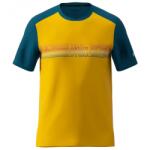 Zimtstern Мъжка фланелка с къс ръкав за колоездене Zimtstern Trailflowz Shirt S/S Cycling jersey - Burnt Yellow / French Navy - размер XXL (056-2087-0115)