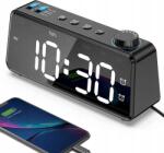  Fm rádiós ébresztőóra Led 6, 5 Usb kettős riasztás nagy kijelző (OA07596)