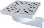 Crimel Sifon pardoseala PP + gratar inox, 100 x 100 mm, iesire laterala D 40 (6426249000283)
