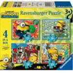 Ravensburger - Puzzle 4v1 Minions - 1 - 39 piese