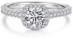 Raizel Inel din argint cu piatra moissanite de 0.5 CT, Pure Radiance (Marime inel: 54) (RZ2020.54)