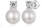 Raizel Cercei din argint, cu pietre moissanite de 0.5CT si perle de cultura, Pure Harmony (RZ2024)