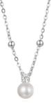 Raizel Colier din argint cu moissanite de 0.1CT si perla de cultura, Eternal Pearl (RZ2025)