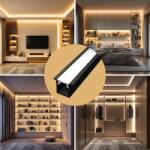 ARTPRO Profil led ultra-slim 7, 8 mm x 8, 8 mm, 2 metri NEGRU (LP602B)