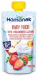 Hamanek Бeбешко пюре Hamanek - Пауч с ягоди и кварк, 120 g (8595139783952) - baby