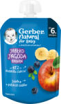 Nestle Плодово пюре Nestle Gerber - Пауч с ябълка, боровинка и банан, 6 m+, 80 g (12513277) - baby