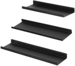 Brius Set 3 rafturi perete metalice, montaj suspendat, stil industrial, 40x10x2, 5 cm, negru (EZ-LFS12BK) Raft
