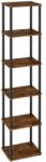 Brius Biblioteca cu 6 rafturi, cadru metalic, stil industrial, 38x24x173 cm, maro rustic (EZ-LLS136K01) Raft