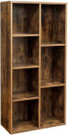 Brius Biblioteca cu 7 compartimente deschise, MDF, 50x24x106cm, maro rustic (EZ-LBC27BX) Raft