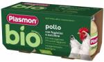 PLASMON Био пюре Plasmon - Пиле със зелен фасул и тиквички, 6 м+, 2 х 80 g (1034) - baby