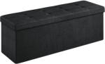 SONGMICS Bancheta pliabila SONGMICS cu spatiu de depozitare 120 L, 110 cm, neagra (EZ-LSF077B01)