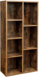 VASAGLE Biblioteca VASAGLE cu 7 compartimente deschise, maro rustic, 50x24x106 cm (EZ-LBC27BX) Biblioteca