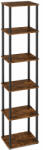 VASAGLE Biblioteca VASAGLE ingusta cu 6 rafturi, stil industrial, maro rustic (EZ-LLS136K01) Biblioteca
