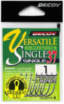 Decoy 37 Versatile Single #1/0 Füles Szakállas Egyágú Ragadozóhalas Horog 8db (827444)