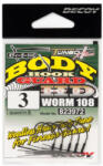 Decoy Worm 108 Body Guard HD #3 Füles Szakállas Egyágú Ragadozóhalas Horog 5db (823972)