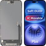 MP Display cu Touchscreen MP compatibil cu Apple iPhone 16 Plus, cu Rama, Versiune Soft OLED IC Movable FHD, Negru - koubsolutions