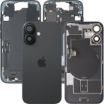 Apple Capac Baterie Apple iPhone 16, Cu Carcasa Mijloc, Full Parts, Negru, Swap