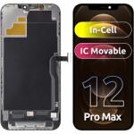 ZY Display cu Touchscreen ZY pentru Apple iPhone 12 Pro Max, cu Rama, Versiune LCD In-Cell IC Movable, Negru - koubsolutions