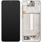 Samsung Display cu Touchscreen Samsung Galaxy A33 5G A336, cu Rama, Alb, Service Pack GH82-28143B