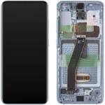 Samsung Display cu Touchscreen Samsung Galaxy S20 5G G981 / S20 G980, cu Rama, Bleu, Service Pack GH82-22131D